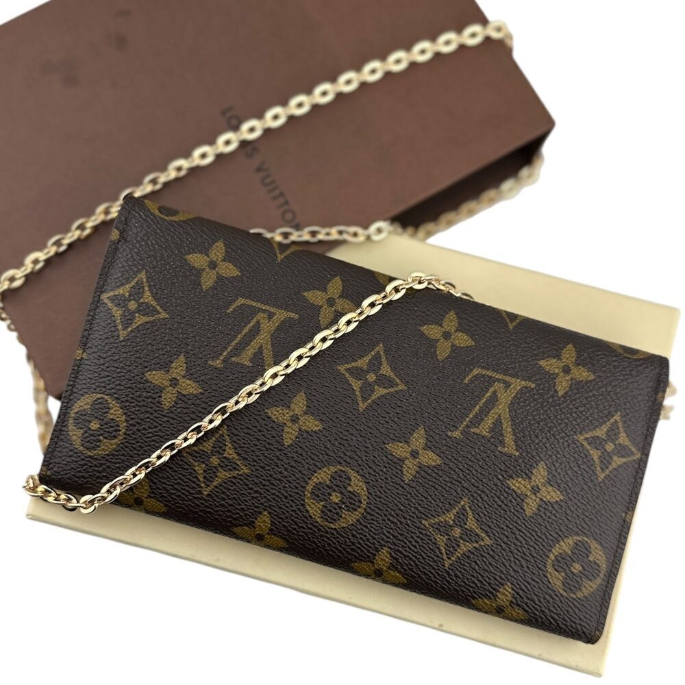 AUTHENTIC LOUIS VUITTON Orange Sunset Monogram Josephine Wallet - Picture 4 of 10